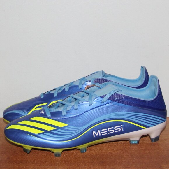 Adidas F50 Messi Pro FG Soccer Cleats Mens 9 Womens 10 Blue Yellow